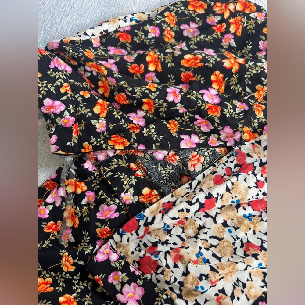 Nordstrom High Rise Mixed Floral Print Midi Skirt - Picture 2 of 4